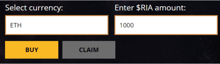 Buy RIA Tokens