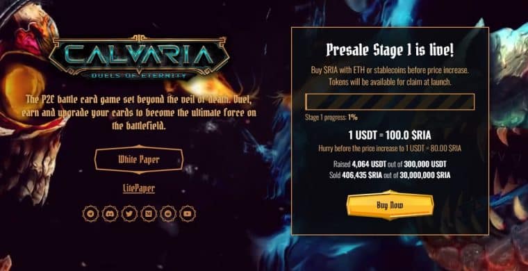 Calvaria Presale Stage 1 Live