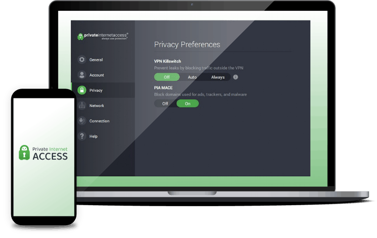 PIA's interface for streaming Violent Night movie