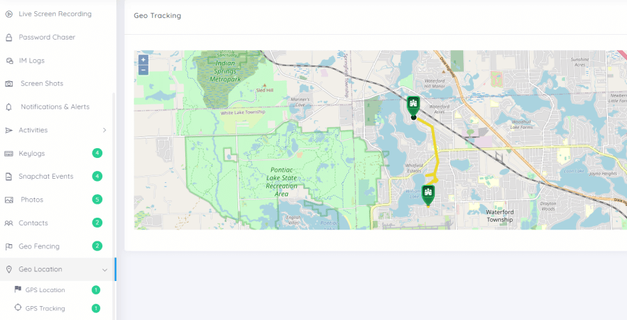 TheOneSpy GPS Location Tracking