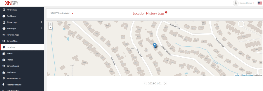 XNSpy GPS Tracker Location History