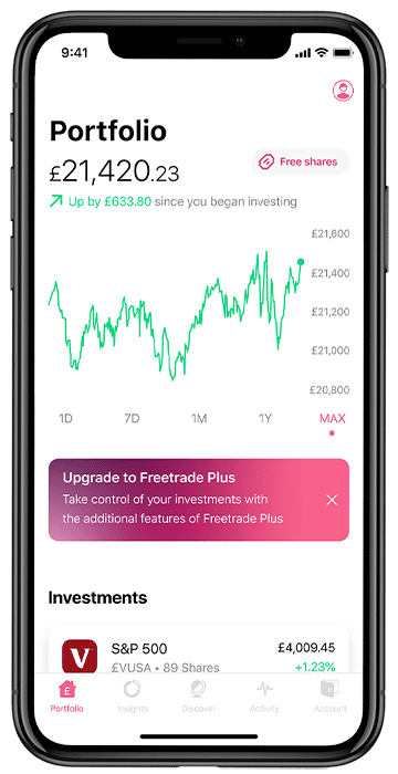 Freetrade mobile app