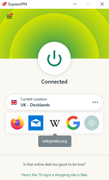 Connecting to ExpressVPN to watch Glastonbury online
