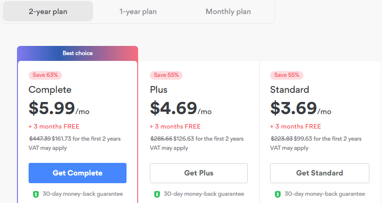 NordVPN's pricing
