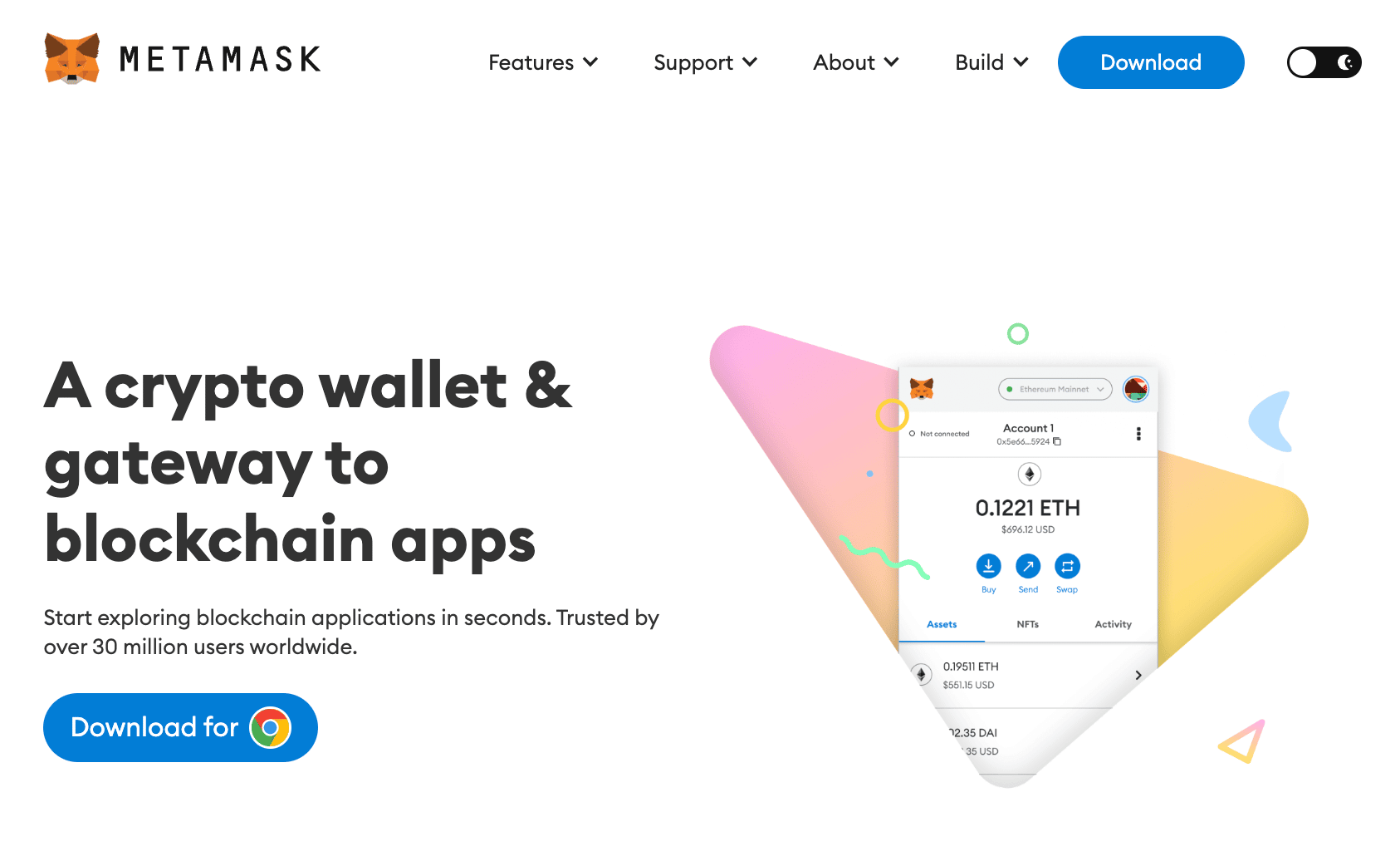 Metamask crypto wallet