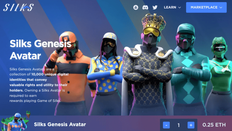 Silks Genesis Avatars Page