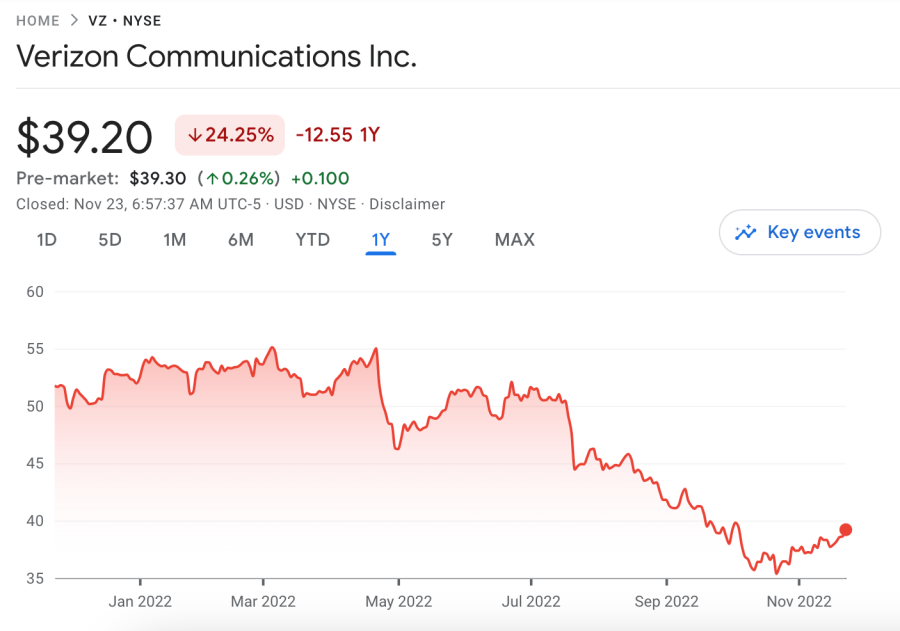 VZ share price