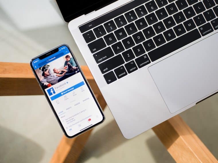facebook app on smartphone