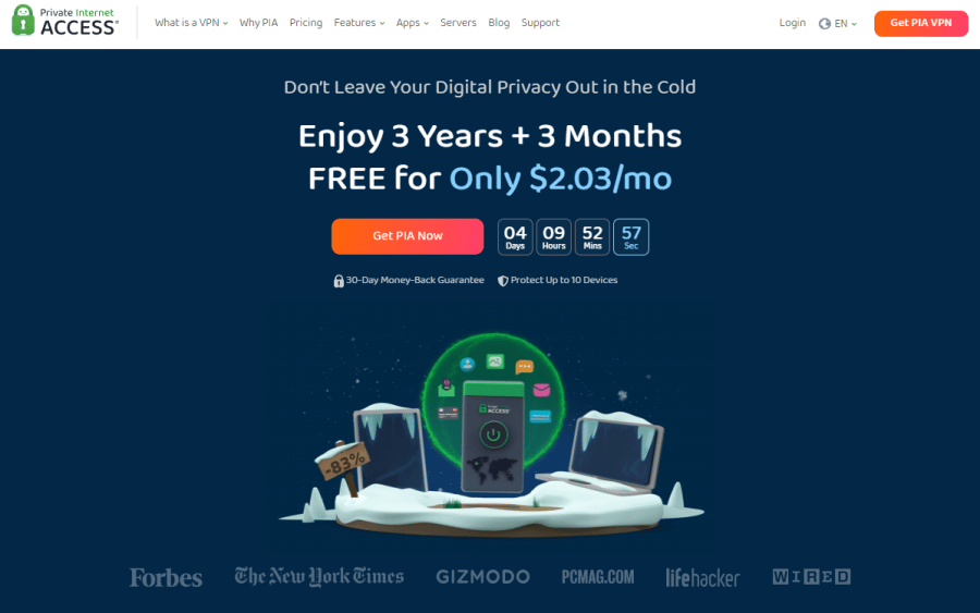 PIA VPN Holiday Pricing