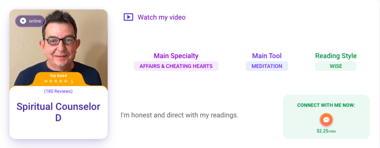 Spiritual Counselor D best online psychics for chat 2023 Mysticsense