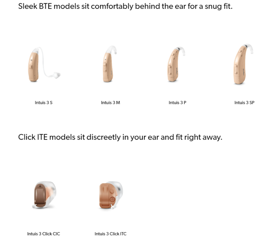 Signia Intuis 3 Models