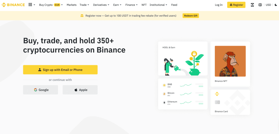 Binance Homepage