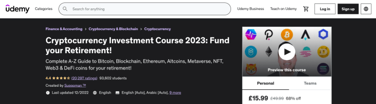 Udemy course