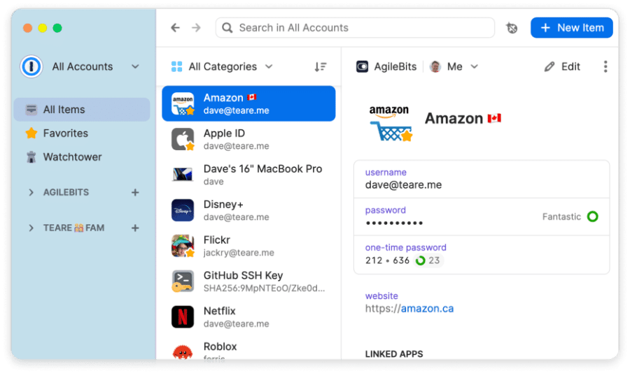 1Password for Mac