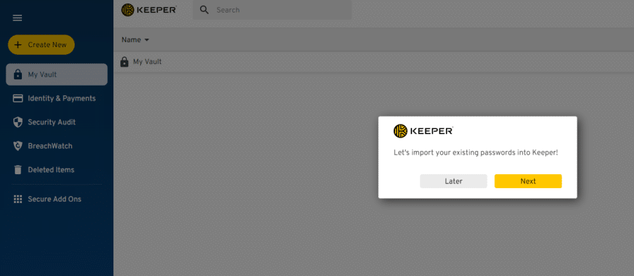 Keeper Import Existing Passwords
