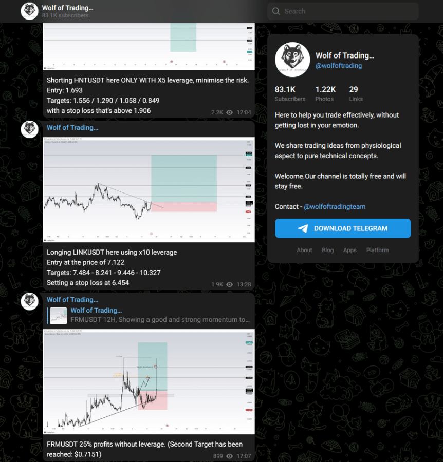 Free Telegram Binance signals