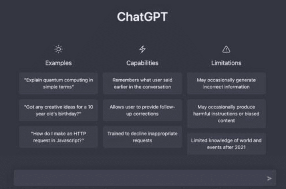 ChatGPT Homepage