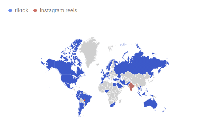 india reels vs tiktok search trends