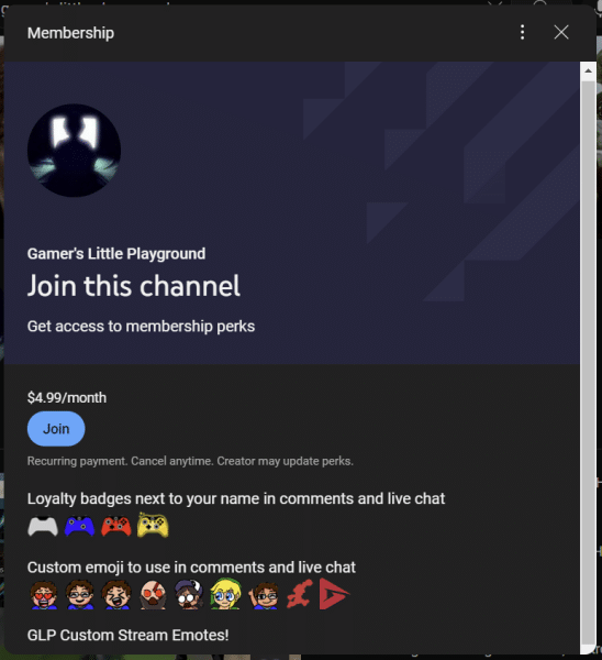YouTube Channel Subscriptions