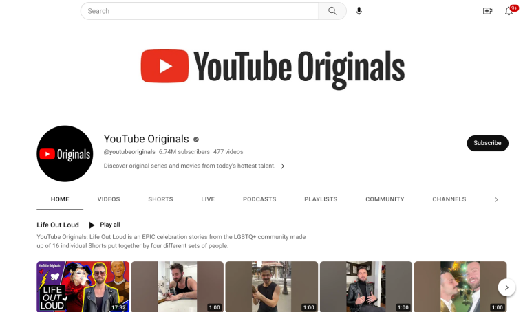 youtube home