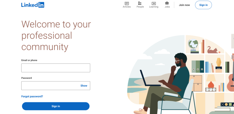 linkedin home