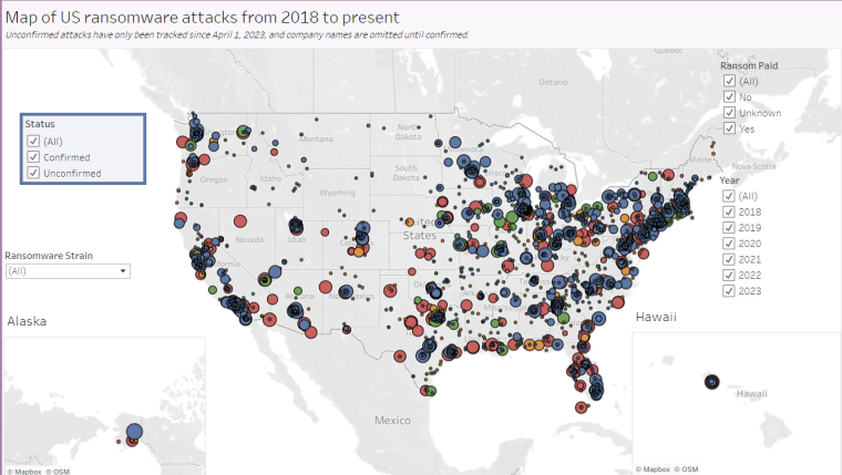 comparitech ransomware map