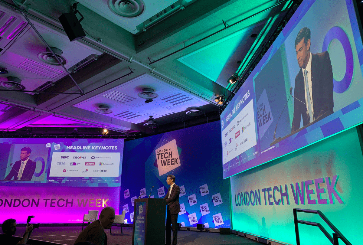 rishi sunak at london tech week