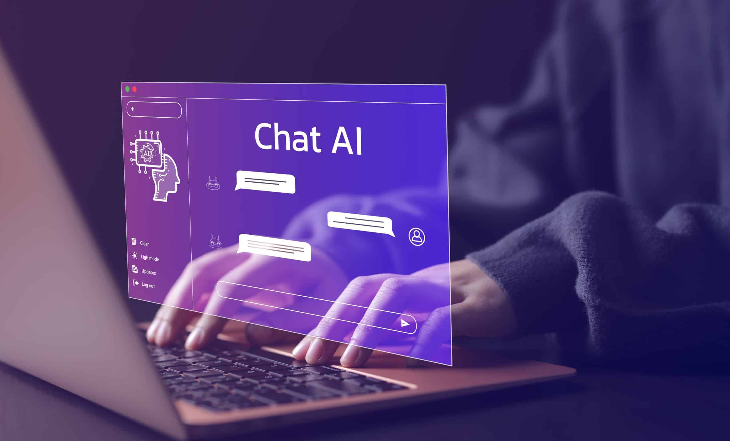 computer screen saying chat AI