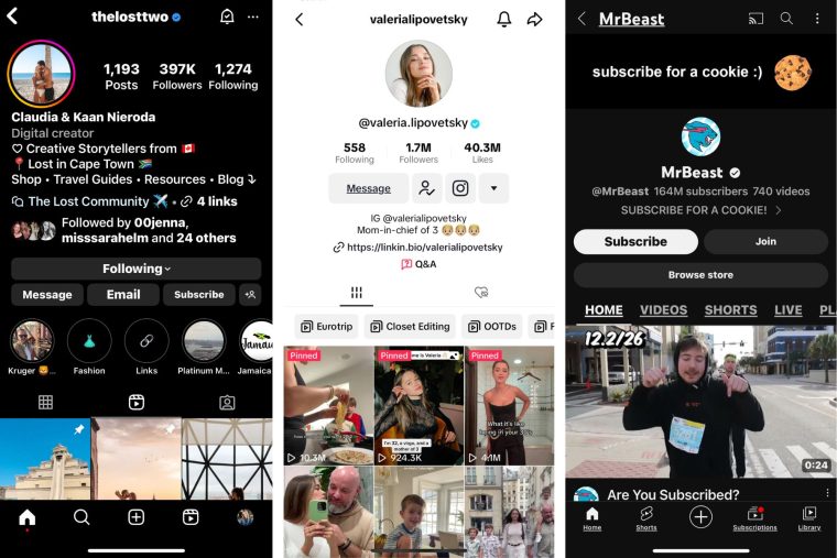 Influencers on Social Media