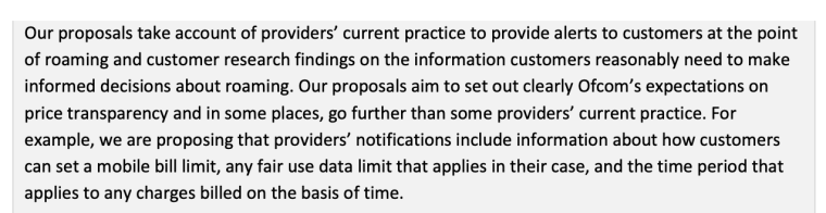 ofcom roaming proposal