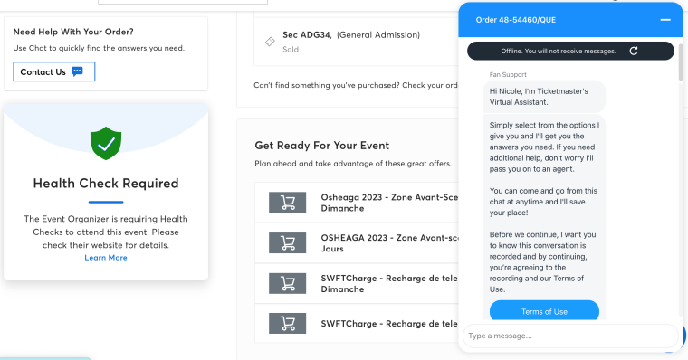 Ticketmaster AI Chatbot