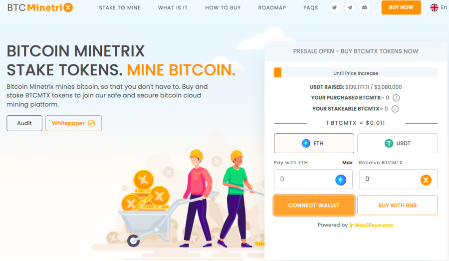 Bitcoin Minetrix $139K Raised