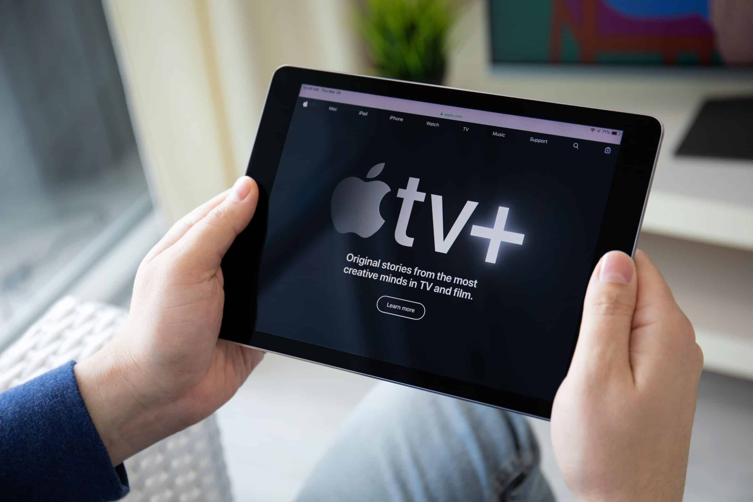 apple tv logo on a tablet