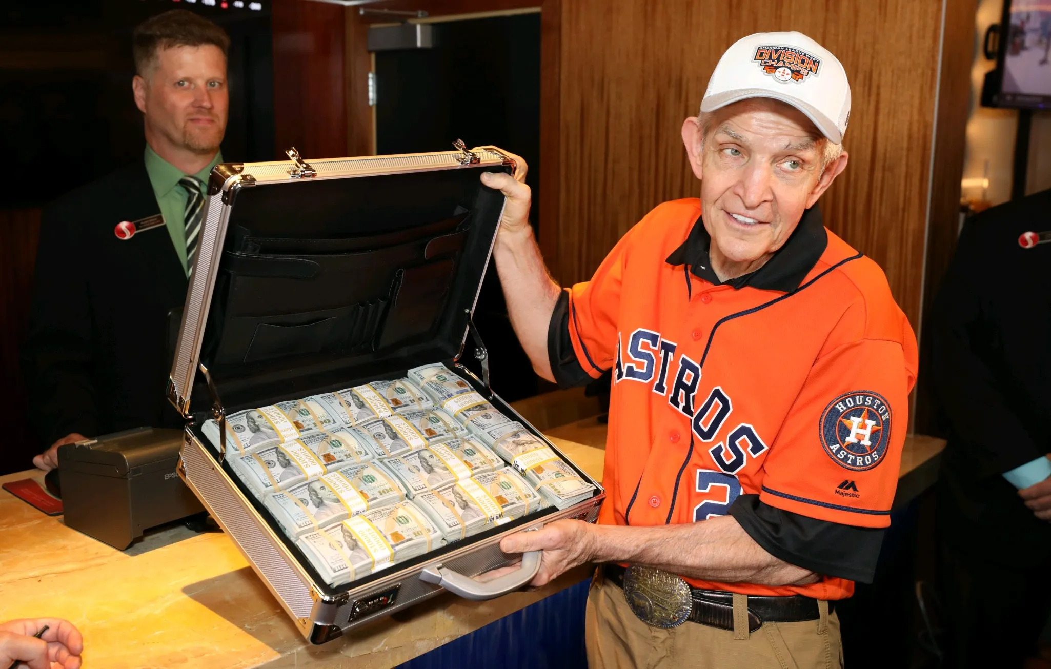Mattress Mack with a bunch of money