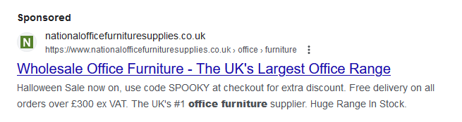 search advertising example