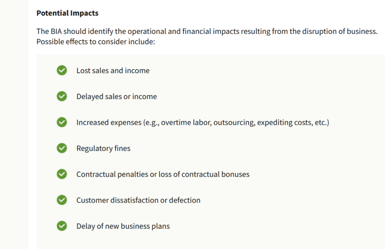 potential impacts of crises