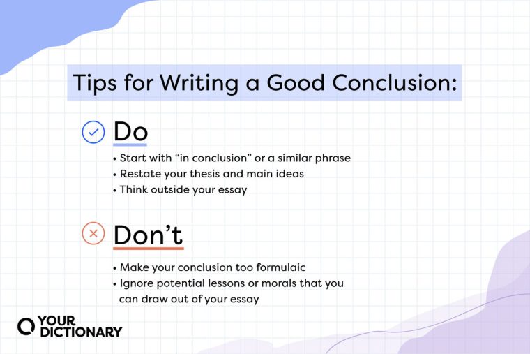 do's and don't for writing a conclusion
