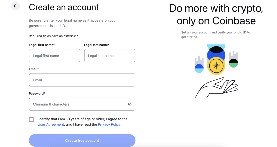 Coinbase Account Opening