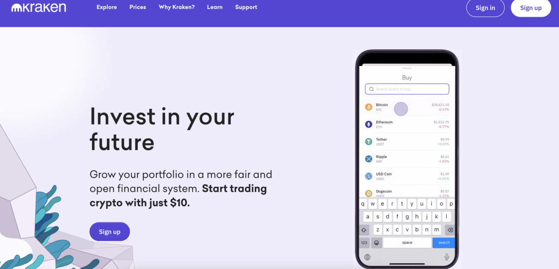 Kraken Signup Page