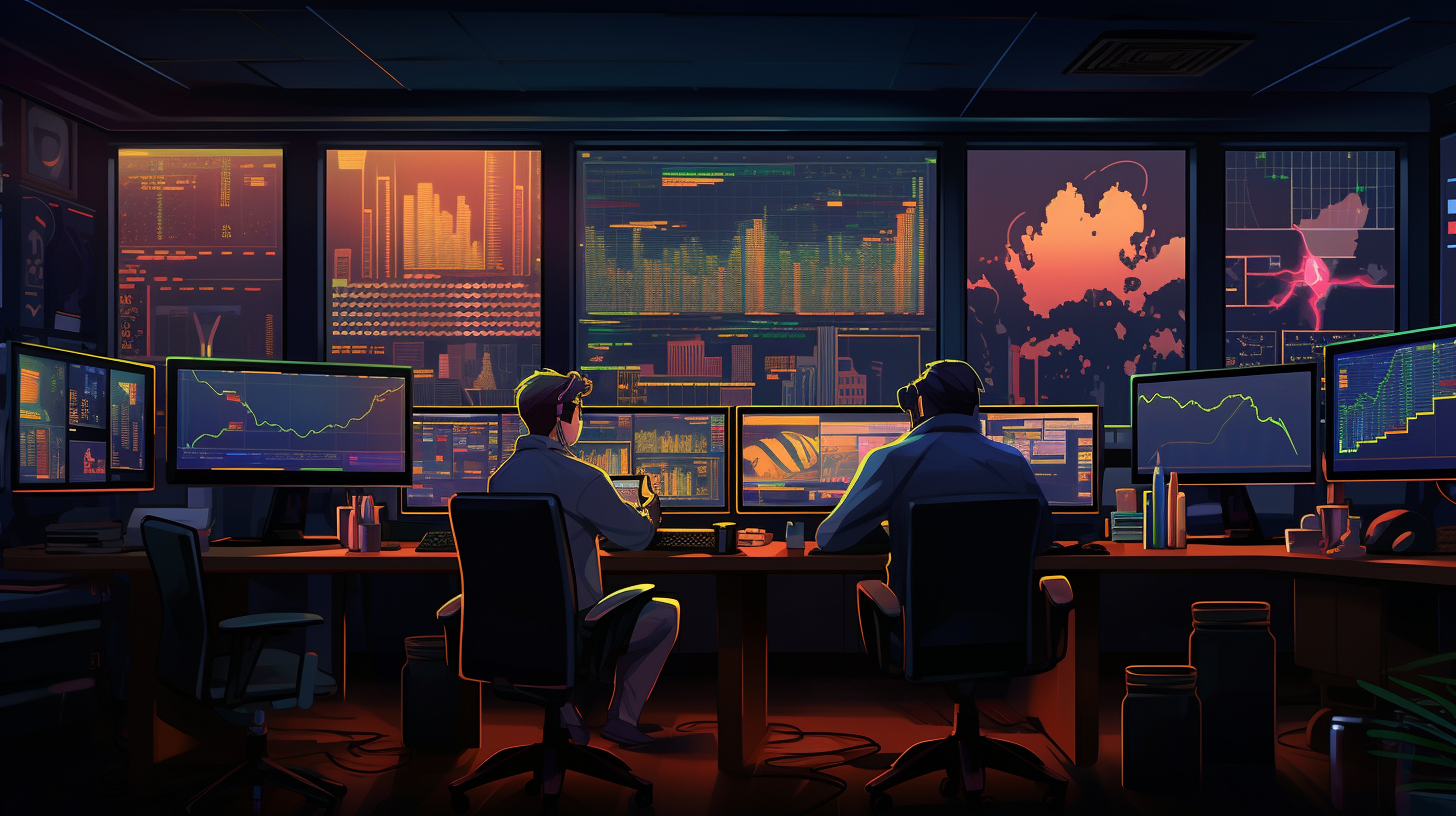 traders working on computers