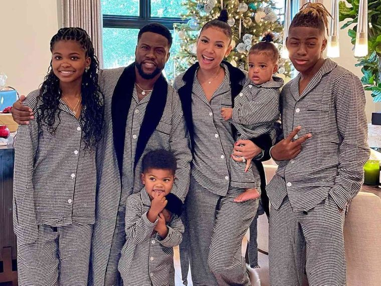 Kevin Hart and his family