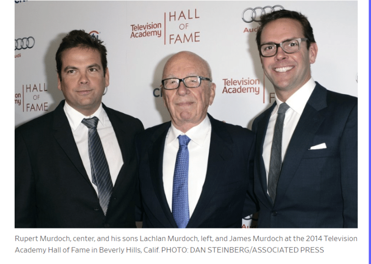 Rupert Murdoch and his sons