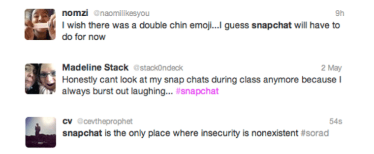 Mentions of Snapchat on Twitter by its users
