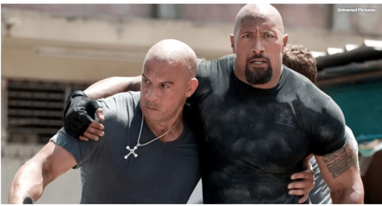 Dwayne Johnson and Vin Diesel