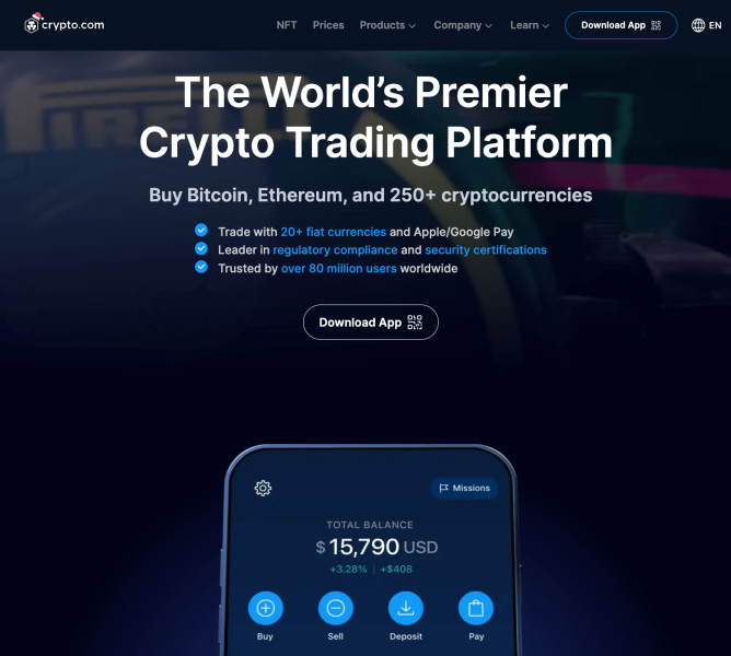 crypto.com homepage