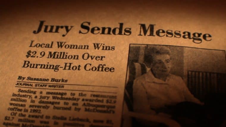 newspaper story about McDonalds coffee lawsuit