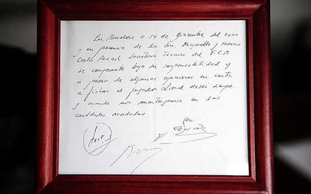 messi first contract