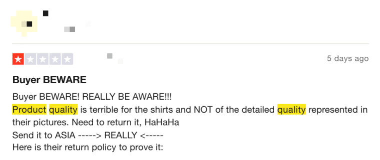 Customer reviews