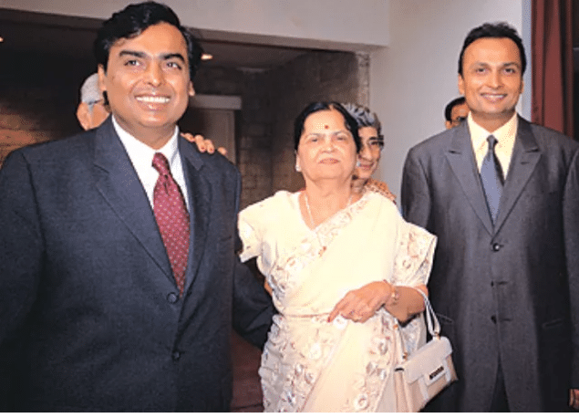 mukesh ambani and mother