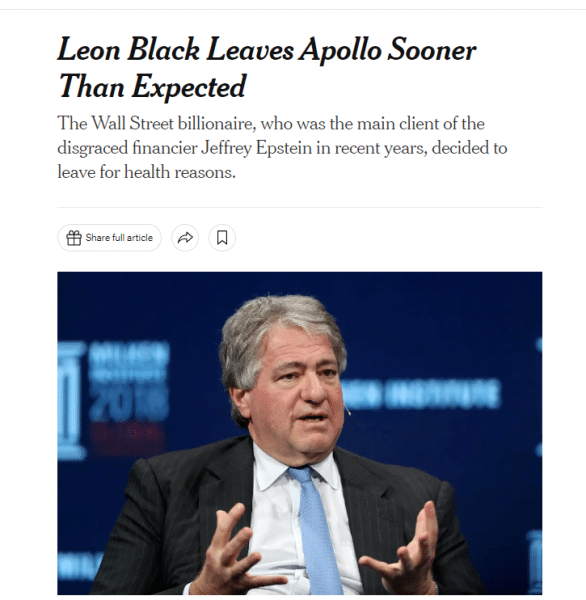 leon black ny times